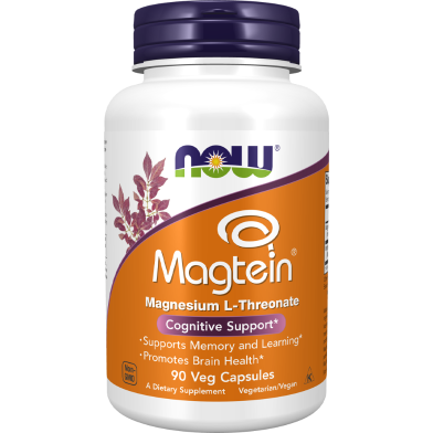 NOW Foods Magtein Magnesium L-Threonate 90 Veg Capsules -519719488 image