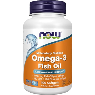 NOW Omega-3 Fish Oil 1000 mg 100 Softgels image