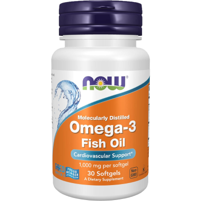 NOW Omega-3 Fish Oil 30 Softgels image
