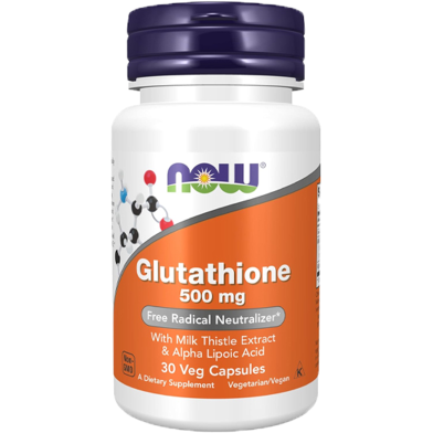 NOW Supplements Glutathione 500 mg 30 Tablet image