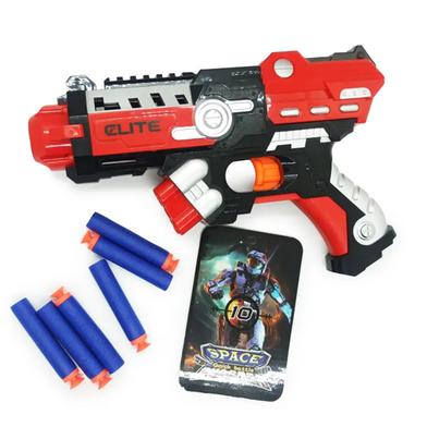 NUB Inspired Plastic Soft Blaster Toy GUN With Suction Target Board (nub_gun_498a_red) image