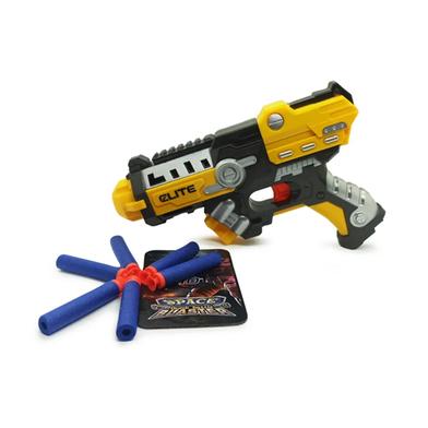 NUB Inspired Plastic Soft Blaster Toy GUN With Suction Target Board (nub_gun_498a_yellow) image