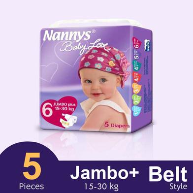 Nannys Baby Love Belt System Baby Diaper (Jumbo plus) (15-30kg) (5pcs) image