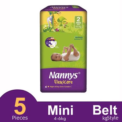 Nannys Flexicare Belt System Baby Diaper (Mini plus) (4-6kg) (5pcs) image