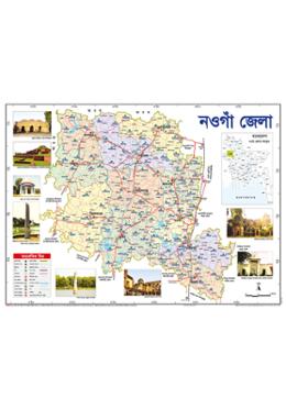 Naogaon District Map (18.5 X 25 Inches) image