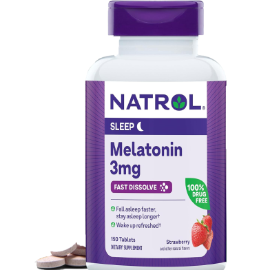 Natrol Melatonin Sleep Support 3 mg 150 Tablets (Fast Dissolve) image