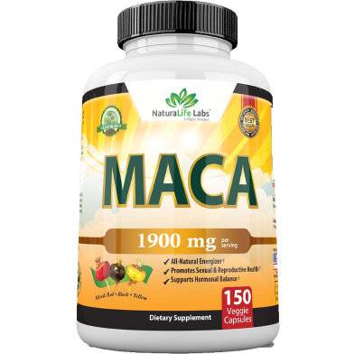 NaturaLife Labs Organic Maca 1900 mg 150 Capsules image