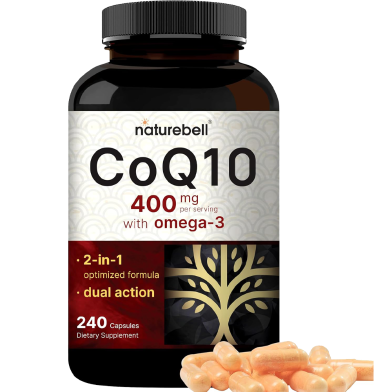 NatureBell CoQ10 400mg With Omega 3 - 240 Capsules -486981171