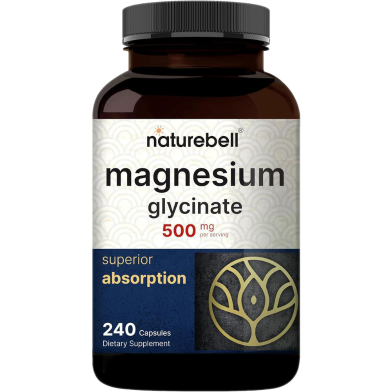 NatureBell Magnesium Glycinate 500mg – 240 Capsules image