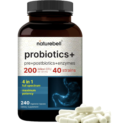 NatureBell Probiotics 200 Billion CFU Per Serving 240 Veggie Capsules -523309308 image