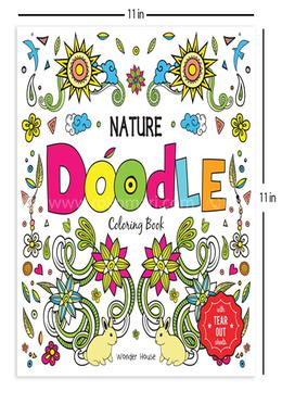 Nature Doodle Coloring Book image