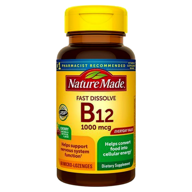 Nature Made Fast Dissolve Vitamin B12 1000mcg - 60 Micro-Lozenges image