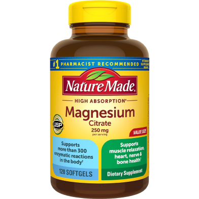 Nature Made Magnesium Citrate 250 mg 120 Softgels image