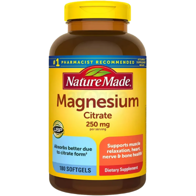 Nature Made Magnesium Citrate 250 mg 180 Softgels image