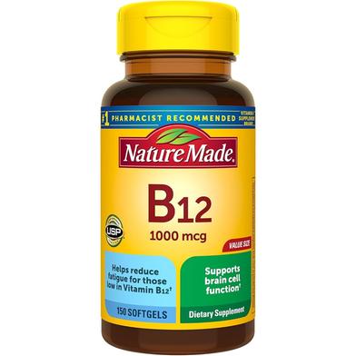 Nature Made Vitamin B12 1000 mcg Supplement - 150 Softgels image