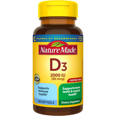 Nature Made Vitamin D3 2000 IU 50mcg 100 Softgels image