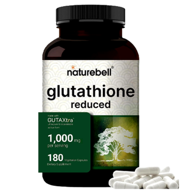 Naturebell Glutathione Reduced (1,000 mcg) – 180 capsules image