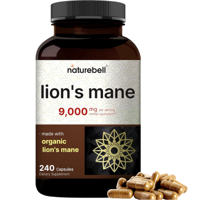 Naturebell Lions Mane Capsules 9,000mg 240 Capsules image