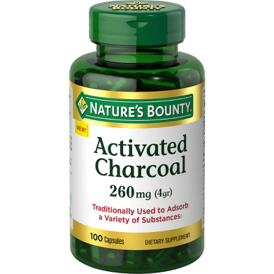 Nature’s Bounty Activated Charcoal 260 mg 100 Capsules image