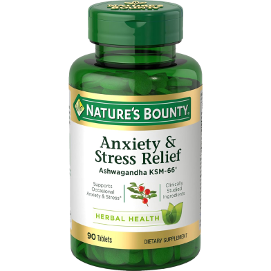 Nature’s Bounty Anxiety and Stress Relief Ashwagandha KSM-66 90 Tablet image