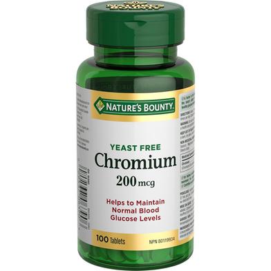 Nature’s Bounty Chromium 200mcg - 100 Tablets image