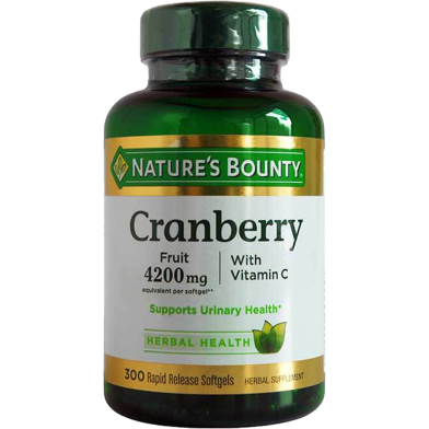 Nature’s Bounty Cranberry Pills 4200 mg 300 Softgels image