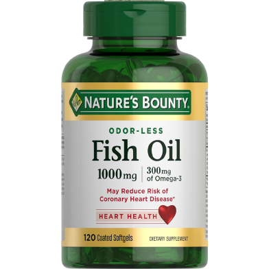 Nature’s Bounty Fish Oil 1000 mg 300 mg of Omega-3 120 Softgels image