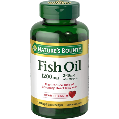 Nature’s Bounty Fish Oil Omega-3 Softgels 1200 mg Plus 360 mg 120 Softgel image