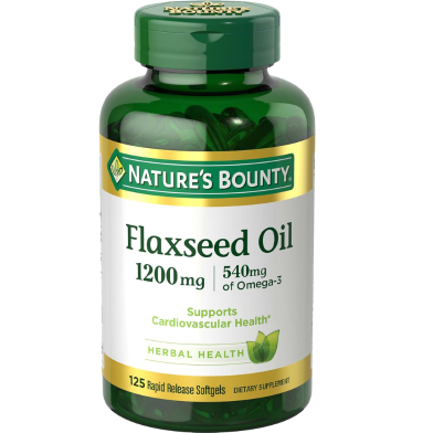 Nature’s Bounty Flaxseed Oil 1200 mg 125 Softgels image