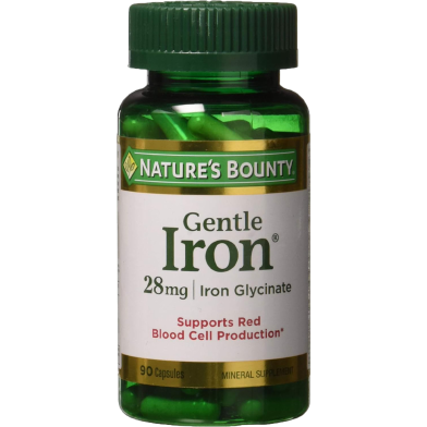 Nature’s Bounty Gentle Iron 28 mg 90 Capsules image