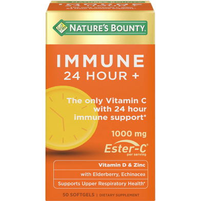 Nature’s Bounty Immune 24 Vitamin C D and Zinc for Immune Support 1000 mg 50 Softgels image