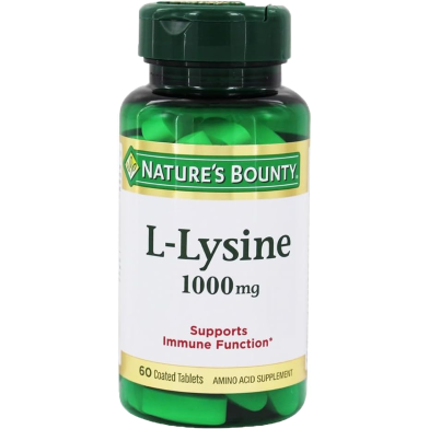 Nature's Bounty L-Lysine 1000 mg 60 Capsules image