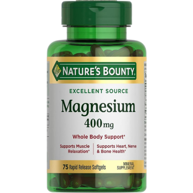 Nature's Bounty Magnesium 400 mg - 75 Rapid Release Softgels image