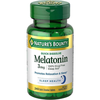 Nature's Bounty Melatonin 3 mg - 240 Quick Dissolve Tablets image