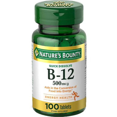 Nature’s Bounty Vitamin B-12 500 mcg 100 Tablets image