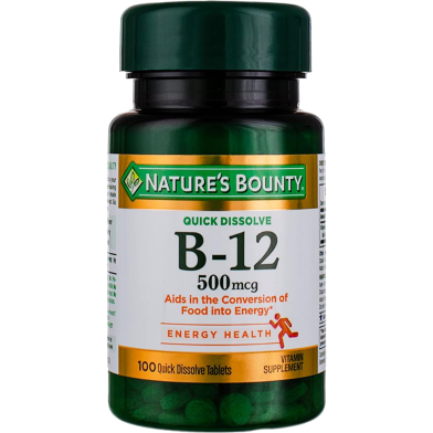 Nature’s Bounty Vitamin B-12 500 mcg 100 Tablets image