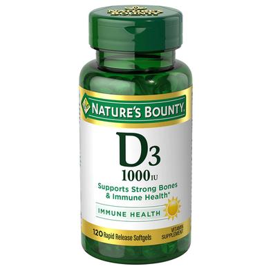 Nature’s Bounty Vitamin D3 1000 IU - 120 Softgels image