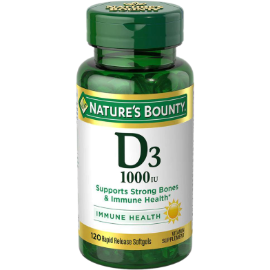 Nature’s Bounty Vitamin D3 1000 IU - 120 Softgels image