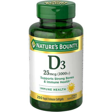 Nature's Bounty Vitamin D3 1000 IU 25 mcg - 120 Rapid Release Softgels image