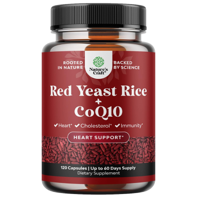 Nature's Craft Red Yeast Rice With CoQ10 Supplement - 120 Capsules -523392163 image