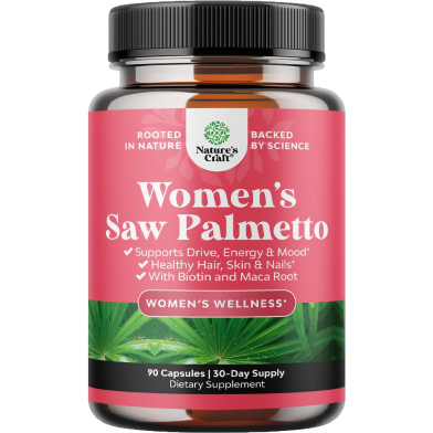 Nature's Craft Women's Saw Palmetto 500mg 90 Capsules image