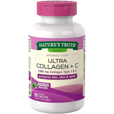 Nature’s Truth Hydrolyzed 1000mg I and III with Vitamin C 90 Caplets image