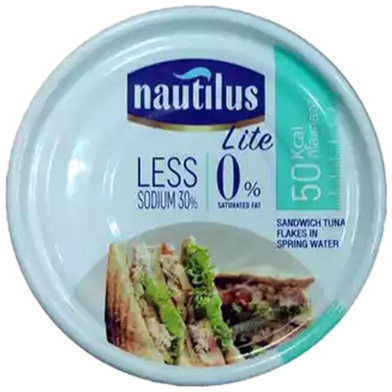 Nautilus Lite Sandwich Tuna Flakes In Sp. Water Can 165gm image