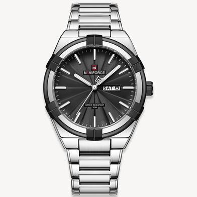 Naviforce NF9218 Men's Stainless Steel Calendar Watch image