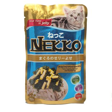 Nekko Pouch Tuna Topping Seaweed And Steamed Egg 70 g image