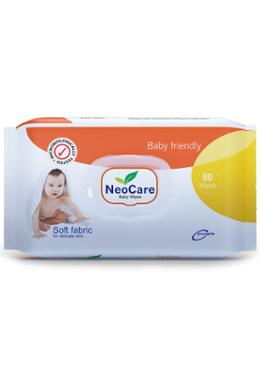 Neocare Soft Fabric Baby Friendly Baby Wipes 80pcs image