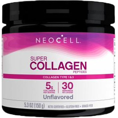 NeoCell Super Collagen Powder 6600 mg Types 1 and 3 Grass-Fed Collagen Unflavored 150g image