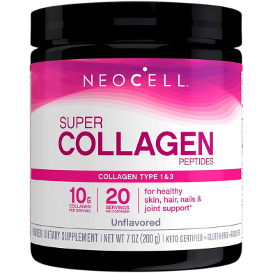 Neo Cell Super Collagen Peptide Powder Gluten Free Keto Friendly Non Gmo Grass Fed Paleo Friendly Healthy Hair Skin Nails And Joints Unflavored - 200 GM image