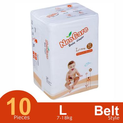Neocare Premium Belt System Baby Diaper (L Size) (7-18kg) (10pcs) image