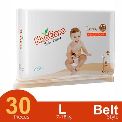 Neocare Premium Belt System Baby Diaper (L Size) (7-18kg) (30pcs) image